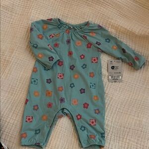 Okie Dokie Teal Floral Kids One Piece